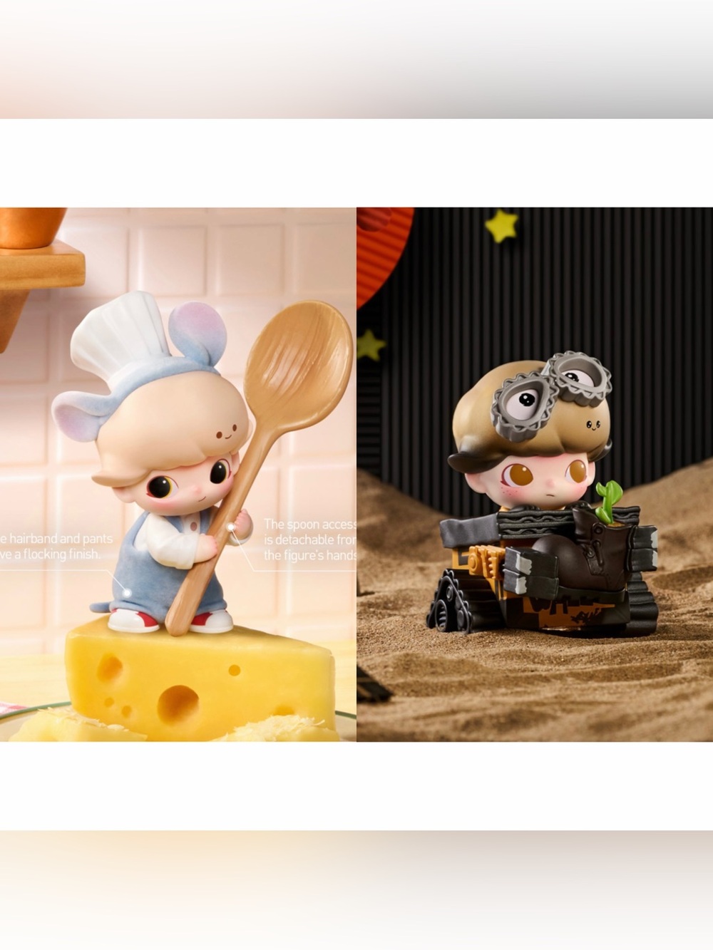 Bundle Sale PopMart Dimoo World x Pixar Series Figurine Remy and Wall E
